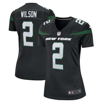 womens nike zach wilson stealth black new york jets game je